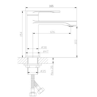 Смеситель Orange Vesper M10-021b для раковины